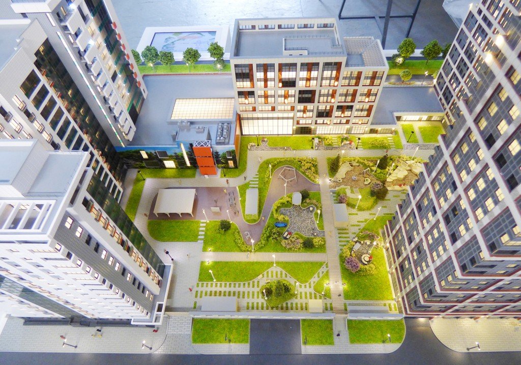 Макет ЖК "Parus Corten"