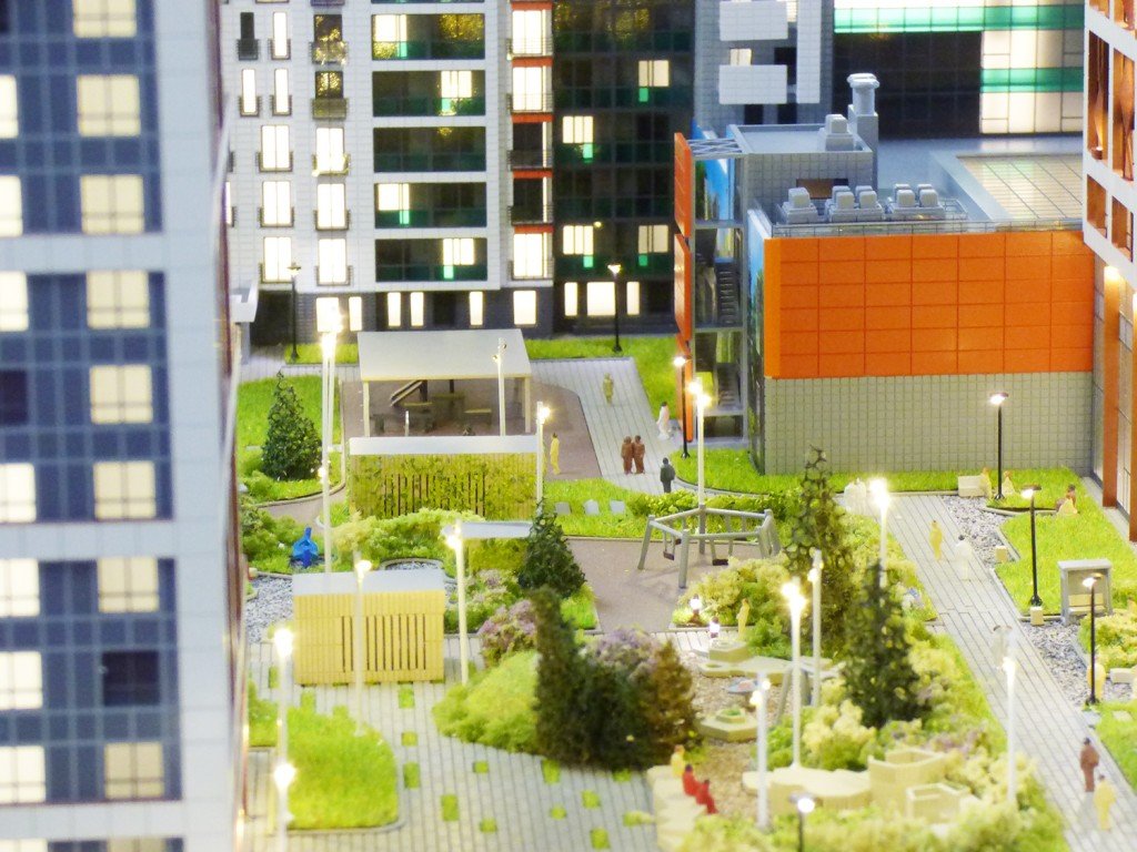 Макет ЖК "Parus Corten"